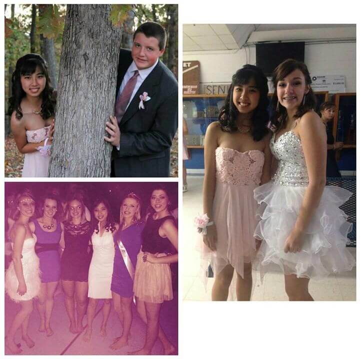 Homecoming& sweetheart ball dance! 兩場舞會 第一次穿這種禮服呢!